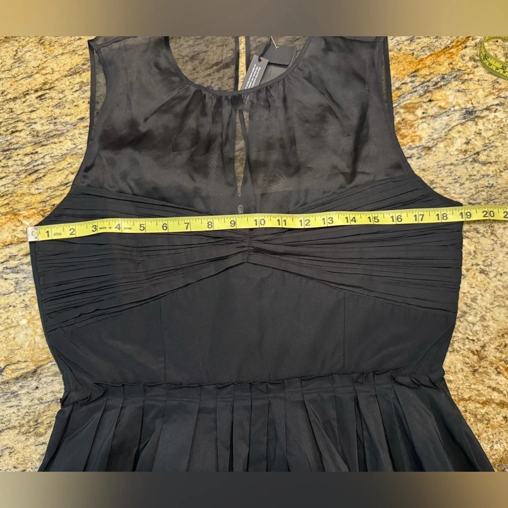 NWT Black Club Monaco Fit and Flare Black Dress Size 8 - Picture 8 of 10